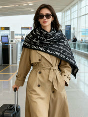 CHANEL 25S SCARF 135 CM IN CASHMERE SILK 943692