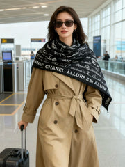 CHANEL 25S SCARF 135 CM IN CASHMERE SILK 943692