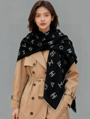 CHANEL 25S SCARF 135 CM IN CASHMERE SILK 943694