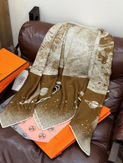HERMES 25S SCARF 140 IN SILK CASHMERE 987421