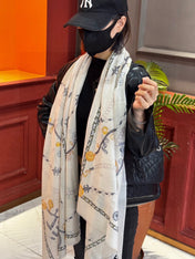 CHANEL 25S SCARF 200 IN CASHMERE 991712