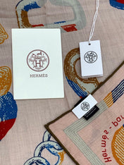 HERMES 26S SCARF 140 IN CASHMERE AND SILK 303158