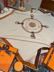 HERMES 26S SCARF 140 IN CASHMERE AND SILK 304240
