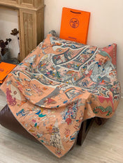 HERMES 26S SCARF 135 IN CASHMERE AND SILK 304245