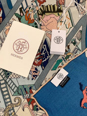 HERMES 26S SCARF 135 IN CASHMERE AND SILK 304249