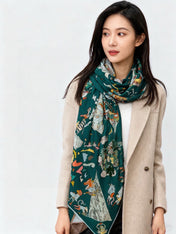 HERMES 26S SCARF 135 IN CASHMERE AND SILK 304251