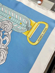 HERMES 26S PRINTED SQUARE SCARF 88 IN SILK 309941