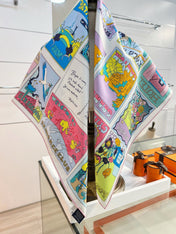 HERMES 26S PRINTED SQUARE SCARF 88 IN SILK 309945