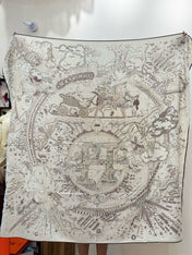 HERMES 26S PRINTED SQUARE SCARF 135 IN SILK 311978
