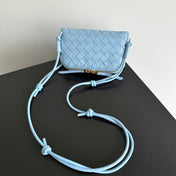 CONCERT POUCH 18.5 IN LIGHT BLUE LAMBSKIN