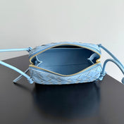 CONCERT POUCH 18.5 IN LIGHT BLUE LAMBSKIN