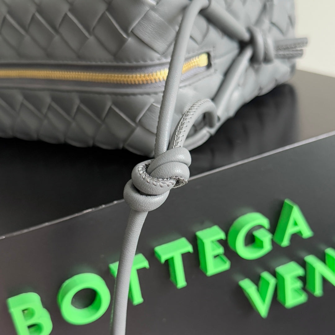 MINI LOOP CAMERA BAG 22 IN GREY CALFSKIN