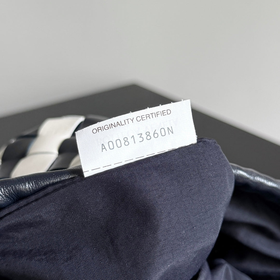 BOTTEGA VENETA 25S DUSTBAG 21 IN ZEBRA PATTERN CALFSKIN