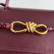 BOTTEGA VENETA 25S MEDIUM CIAO CIAO BAG 26 IN BURGUNDY CALFSKIN