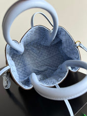 BOTTEGA VENETA 25S SMALL PINACOTECA REVERSIBLE BAG 24 IN LIGHT BLUE CALFSKIN