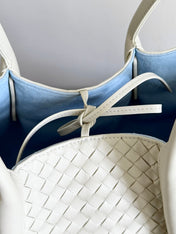 BOTTEGA VENETA 25S PINACOTECA BAG 43 IN IVORY CALFSKIN