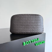 BOTTEGA VENETA 25S BASKET BAG 31 IN DARK BROWN CALFSKIN GOLD HARDWARE