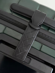 BOTTEGA VENETA 25S ODYSSEY CABIN 3D INTRECCIO PATTERN LUGGAGE 55 IN OLIVE GREEN CALFSKIN