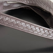 BOTTEGA VENETA 25S VENETO BAG 27 IN DARK BROWN CALFSKIN SILVER HARDWARE