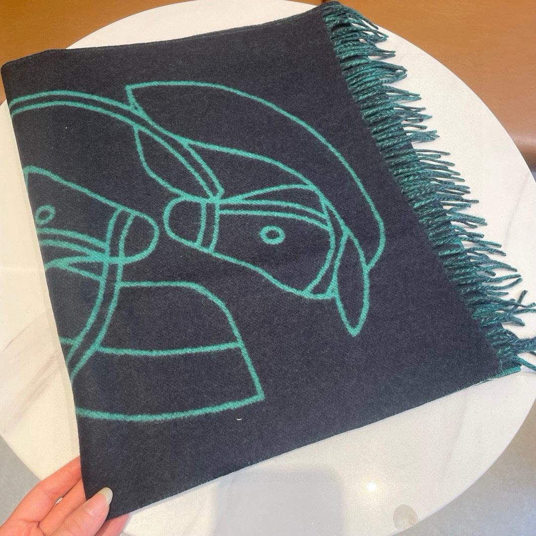HERMES 25S SCARF 195 IN CASHMERE 989850