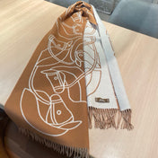 HERMES 25S SCARF 195 IN CASHMERE 989851