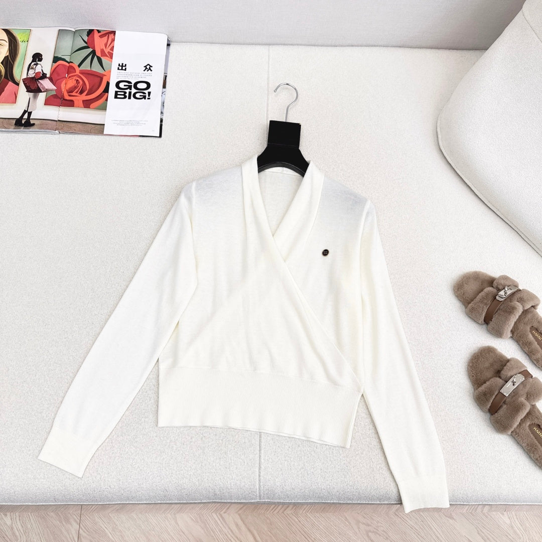 HERMES 25S V-NECK SWEATER 295