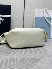 PRADA 25S SMALL BAG 23 IN IVORY CALFSKIN GOLD HARDWRE