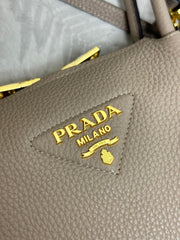 PRADA 25S SMALL BAG 23 IN TAUPE CALFSKIN GOLD HARDWARE