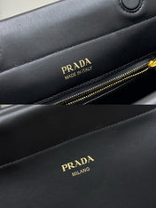 PRADA 25S ENCHAINE MINI BAG 22 IN BLACK CALFSKIN GOLD HARDWARE