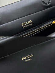 PRADA 25S ENCHAINE MINI BAG 22 IN BLACK CALFSKIN GOLD HARDWARE
