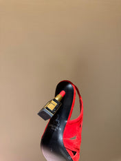 BALMAIN 26S SLINGBACK HEELS 100 MM IN RED SUEDE