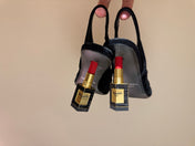 BALMAIN 26S SLINGBACK HEELS 100 MM IN BLACK SUEDE