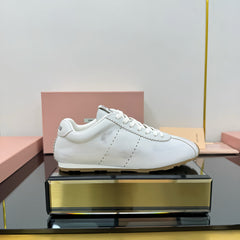 PLUME NAPPA SNEAKERS IN WHITE CALFSKIN
