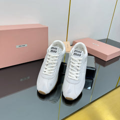 PLUME NAPPA SNEAKERS IN WHITE CALFSKIN