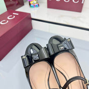 GG MARY JANE 25S IN BLACK LAMBSKIN WITH BOW