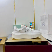 PRADA 25S SNEAKERS IN WHITE CALFSKIN