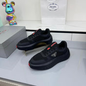PRADA 25S SNEAKERS IN BLACK CALFSKIN