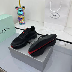 PRADA 25S SNEAKERS IN BLACK CALFSKIN