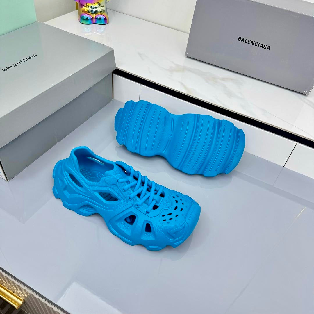 BALENCIAGA 25S SPIDER-MAN SNEAKERS IN BLUE SYNTHETIC RUBBER