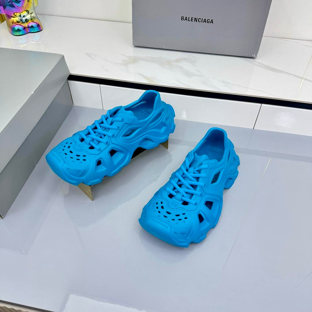 BALENCIAGA 25S SPIDER-MAN SNEAKERS IN BLUE SYNTHETIC RUBBER