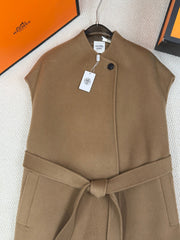 HERMES 25S LONG SLEEVELESS CASHMERE VEST 189