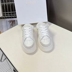 DIOR 25S DIOR STAR SNEAKERS 40 MM IN WHITE LAMBSKIN AND WOOL