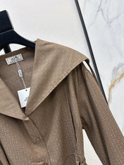 HERMES 26S LONG COAT DRESS 518