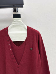 HERMES 25S V-NECK SWEATER 256