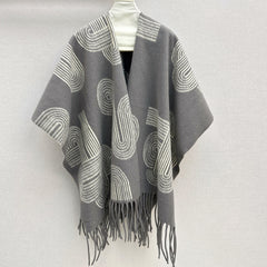 HERMES 25S JACQUARD CAPE COAT 320