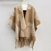 HERMES 25S JACQUARD CAPE COAT 321