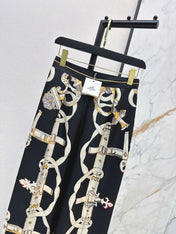 HERMES 25S SILK WIDE-LEG STRAIGHT PANTS 380