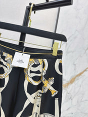 HERMES 25S SILK WIDE-LEG STRAIGHT PANTS 380