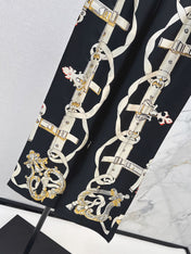 HERMES 25S SILK WIDE-LEG STRAIGHT PANTS 380