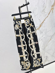 HERMES 25S SILK WIDE-LEG STRAIGHT PANTS 380